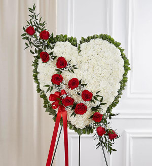 Broken Heart Standing Spray Flower Bouquet