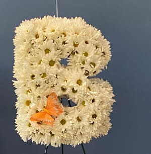 Custom Cut Out Letters Flower Bouquet