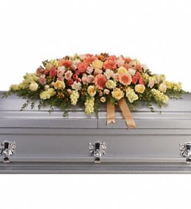 Warmest Remembrance Casket Spray Flower Bouquet