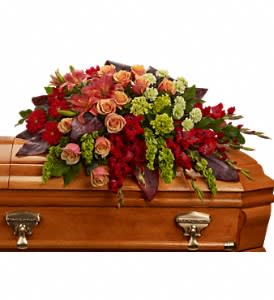 A Fond Farewell Casket Spray Flower Bouquet