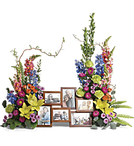 Loving Farewell Photo Tribute Flower Bouquet