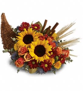 Classic Cornucopia Flower Bouquet