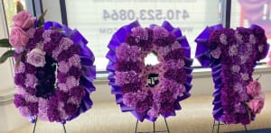 Custom Cut Out Letters Flower Bouquet