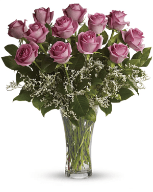 Long Stem Pink Roses Flower Bouquet