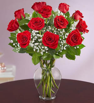 Rose Elegance™ Premium Long Stem Red Roses Flower Bouquet