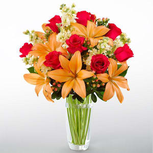 The FTD® Luxe Looks™ Bouquet by Vera Wang - CUT GLASS VASE INCLUDED Flower Bouquet