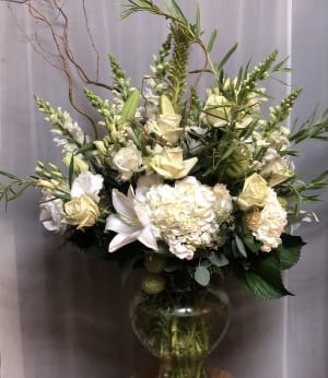 Classic All White Flower Bouquet