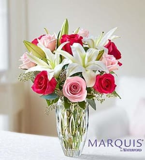 Marquis by Waterford Rose and Lily Bouquet Flower Bouquet