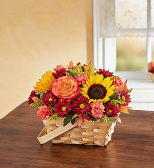 Fields of Europe™ for Fall Basket Flower Bouquet