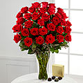 The Long Stem Red Rose Bouquet by FTD® - VASE INCLUDED Flower Bouquet