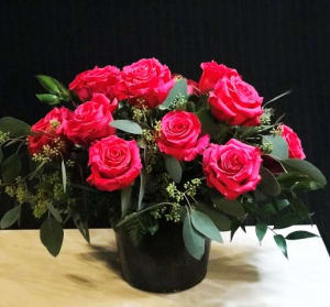 Moonstruck - dozen low profile roses dark pink  Flower Bouquet