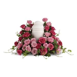 Bed Of Pink Roses Flower Bouquet