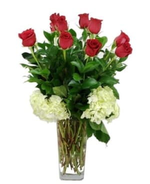 One Dozen Roses Flower Bouquet