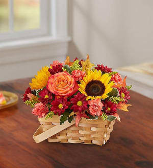 Fields of Europe™ for Fall Basket Flower Bouquet