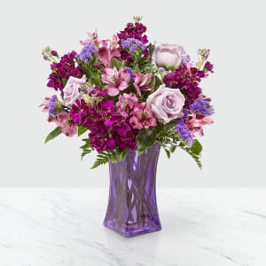 Purple Presence Bouquet- Vase Included Flower Bouquet