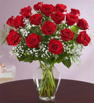 Premium Long Stem Red Roses Flower Bouquet