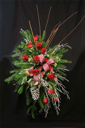 Standing spray with red roses Flower Bouquet