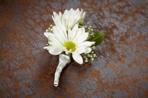 White Daisy Boutonniere Flower Bouquet