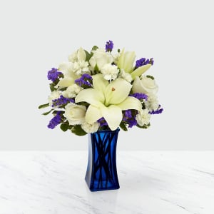Beyond Blue Bouquet - Vase Included Flower Bouquet