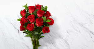Red 1 Dozen Roses Flower Bouquet