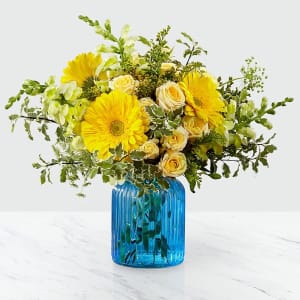 Something Blue Bouquet - Vase Included Flower Bouquet