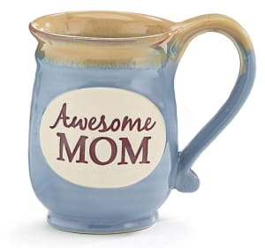 AWESOME MOM PORCELAIN MUG Flower Bouquet