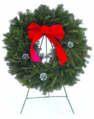 PREORDER - 36" Fresh Balsam Holiday Decorated Wreath Flower Bouquet