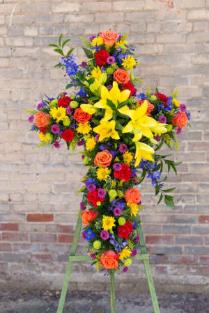 Celebration Of Life Standing Spray Flower Bouquet