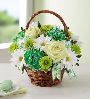 St Patrick's Day Flower Basket Flower Bouquet