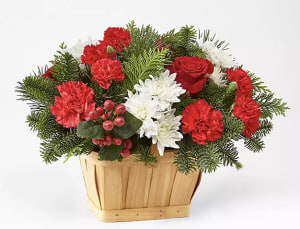 GOOD TIDINGS FLORAL BASKET Flower Bouquet