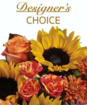 DESIGNER'S CHOICE OF ASSORTED AUTUMN COLORS Flower Bouquet