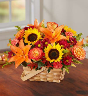 Fields Of Europe® For Fall Basket Flower Bouquet