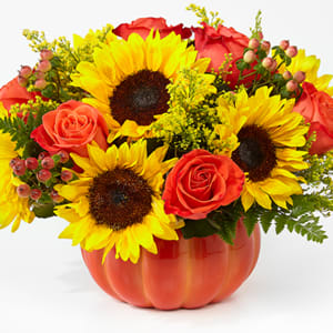 Harvest Traditions Pumpkin Flower Bouquet