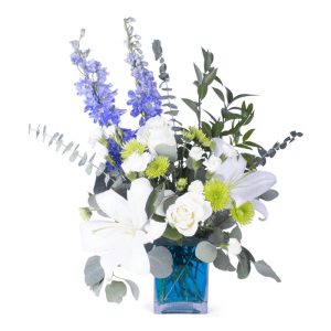 Majestic Blue Flower Bouquet