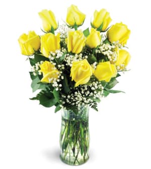 Classic Yellow Roses Flower Bouquet