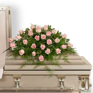 Pink Tranquility Casket Spray Flower Bouquet