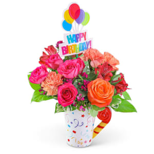 Mug of Celebration Flower Bouquet