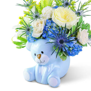 Little Bear Blue Flower Bouquet