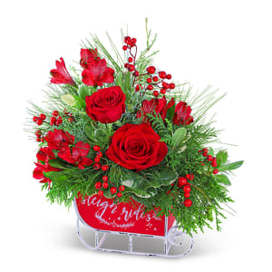Merry Little Sleigh Ride Flower Bouquet