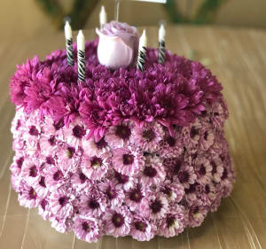 Blooming Birthday Cake Flower Bouquet