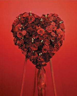 All Rose Heart Flower Bouquet