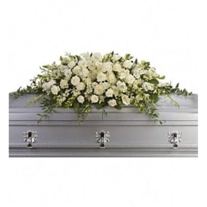 Purity and Peace Casket Spray Flower Bouquet