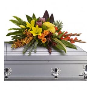 Island Memories Casket Spray Flower Bouquet