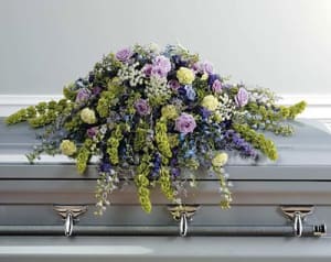 Lavender, Blue And Green Flower Bouquet