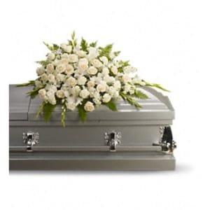 Silken Serenity Casket Spray Flower Arrangement Silken Serenity Casket Spray Flower Bouquet