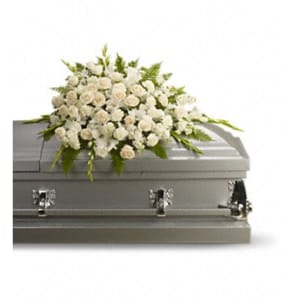 Silken Serenity Casket Spray Flower Bouquet