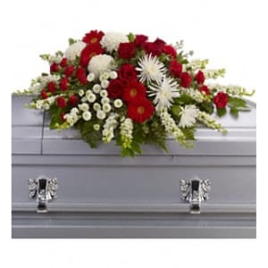 Strength and Wisdom Casket Spray Flower Bouquet