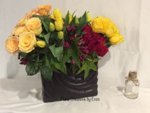  Fall Black Ceramic Arrangement Flower Bouquet