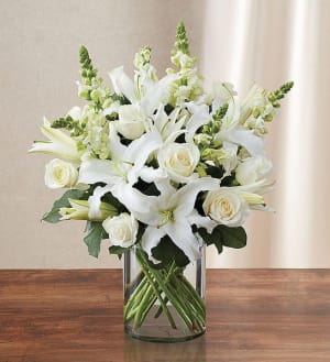 Classic All-White Arrangement Flower Bouquet