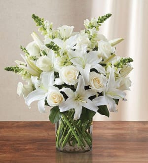 Classic All-White Arrangement Flower Bouquet